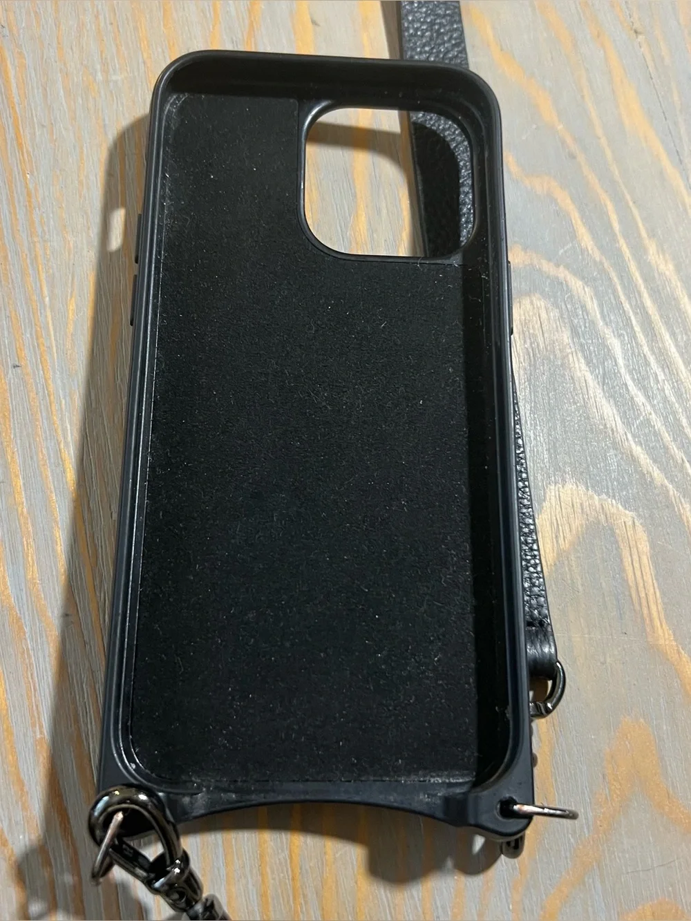 Bandolier iPhone 15 pro max Hailey crossbody phone case in black leather